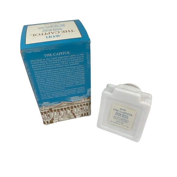 Avon 1976 "The Capitol" Bicentennial Grandpacore Spicy After Shave Collectible - Picture 7 of 9